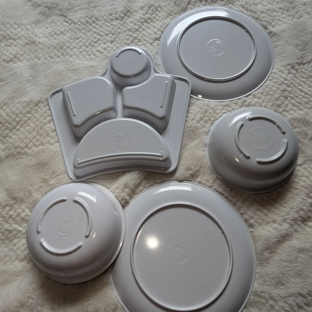 Children's Party Plate Set with Purple and Green Accents